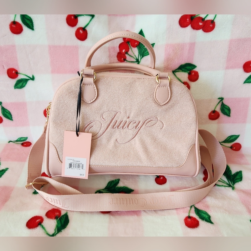 Juicy Couture Pink Diamond Raising Star Bowler Bag Price Firm
